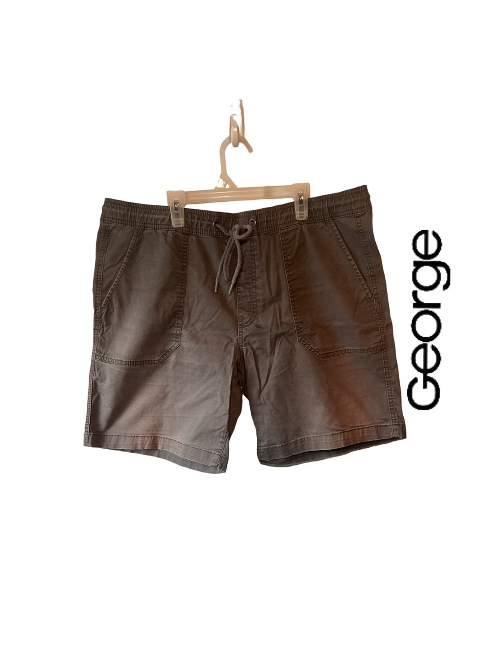 George Men's Drawstring Athletic Shorts in Grey